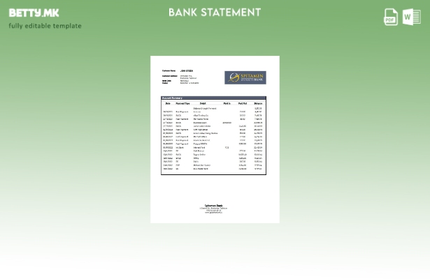 Модерен стил Таџикистан Спитамен шаблон за збор за извод од банка